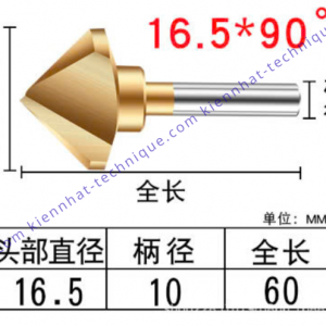 Mũi lã lổ D16*90° (3 lưỡi cắt)