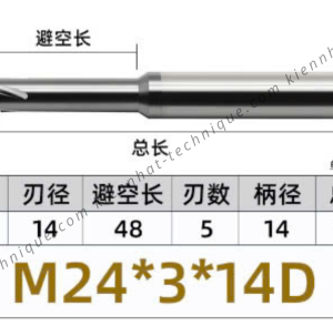 Dao phay ren hợp kim 3*48*90*14 P3 (1 răng )