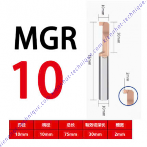 Móc rãnh lổ hợp kim MGR10*3*22L*75*10