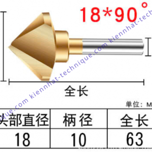 Mũi lã lổ D18*90° (3 lưỡi cắt)