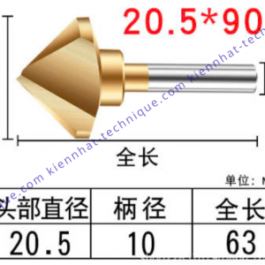 Mũi lã lổ D20*90° (3 lưỡi cắt)