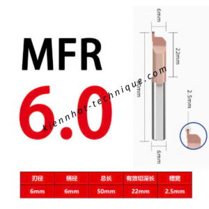 Mũi chích rãnh mặt đầu MFR6*B2.5*22L*50*6