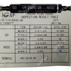 Dưỡng kiểm ren lổ  4-40UNC-2B (VGMF)
