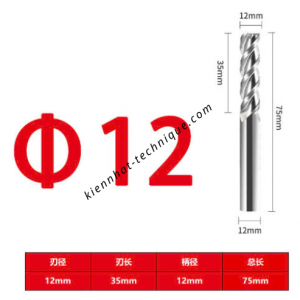 Dao phay Trụ nhôm 12*35*75*12-3F