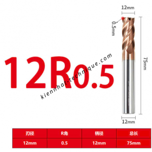 Dao phay Trụ cầu D12(R0.5)*30*75-4F