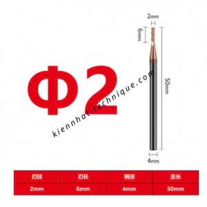 Dao phay Trụ 2*6*50*4-4F