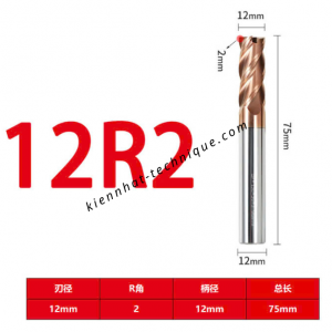 Dao phay Trụ cầu D12(R2)*30*75-4F