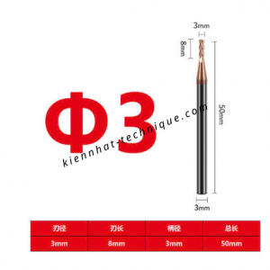 Dao phay Trụ 3*8*50*3-4F