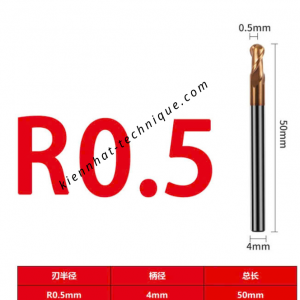 Dao phay cầu  R0.5X2X50X4