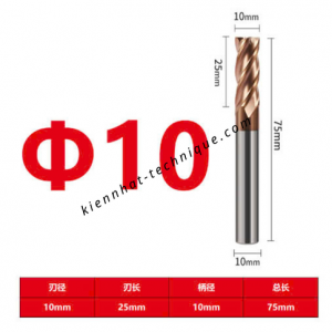 Dao phay Trụ 10*25*75*10-4F