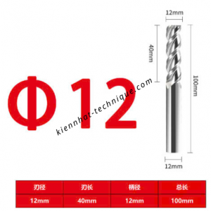 Dao phay Trụ nhôm 12*40*100*12-3F