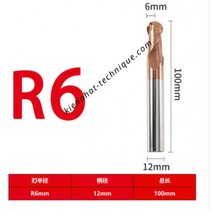 Dao phay cầu R6X24X100X12