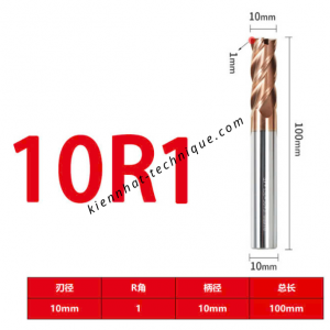 Dao phay Trụ cầu D10(R1)*40*100-4F