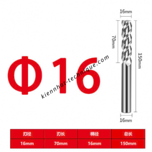 Dao phay Trụ nhôm 16*70*150*16-3F