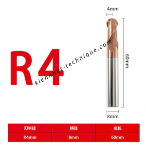 Dao phay cầu  R4X16X75X8