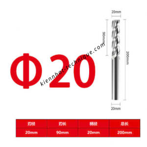 Dao phay Trụ nhôm 20*90*200*20-3F