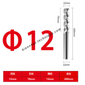 Dao phay Trụ nhôm 12*70*200*12-3F