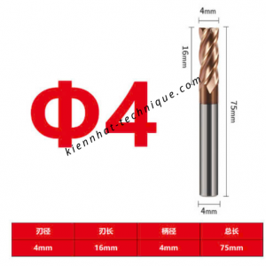 Dao phay Trụ 4*20*100*4-4F
