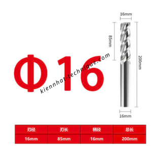 Dao phay Trụ nhôm 16*85*200*16-3F