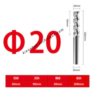 Dao phay Trụ nhôm 20*90*200*20-3F