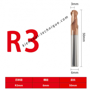 Dao phay cầu R3X12X100X6