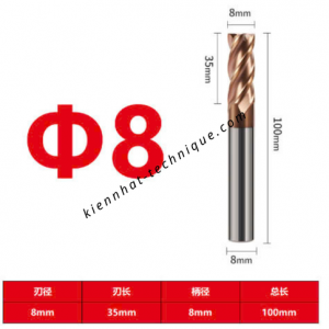 Dao phay Trụ 8*35*100*8-4F