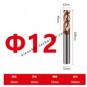 Dao phay Trụ 12*45*100*12-4F