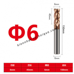 Dao phay Trụ 6*45*150*6-4F