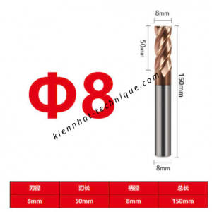 Dao phay Trụ 8*50*150*8-4F