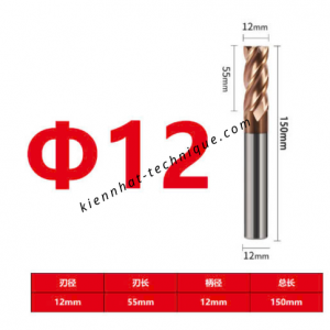 Dao phay Trụ 12*55*150*12-4F