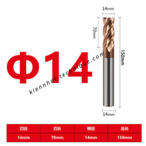 Dao phay Trụ 14*70*150*14-4F