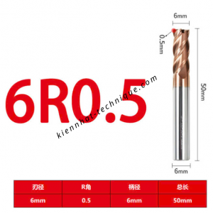 Dao phay Trụ cầu D6(R0.5)*15*50-4F