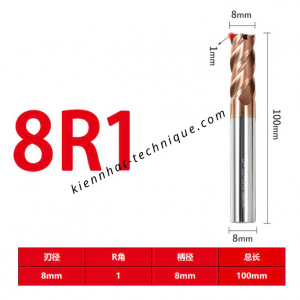 Dao phay Trụ cầu D8(R1)*35*100-4F
