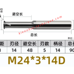 Dao phay ren M24X3 (14*48*90*14) (1 răng )