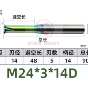 Dao phay ren nhôm M24X3 (14*48*90*14) (1 răng )
