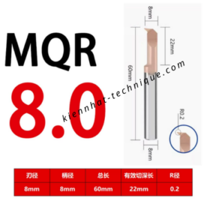 Dao móc lổ MQR-8-R0.2-L22
