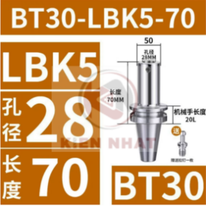 Đầu BT30-LBK5 gắn đầu doa